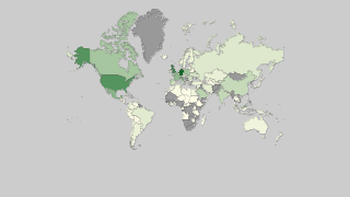 Map of Countries by International Tourist Departures Thumbnail